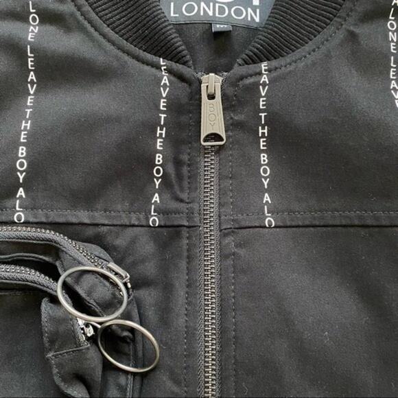 BOY LONDON Boy Utility Bomber Jacket Black Size M - Picture 6 of 12